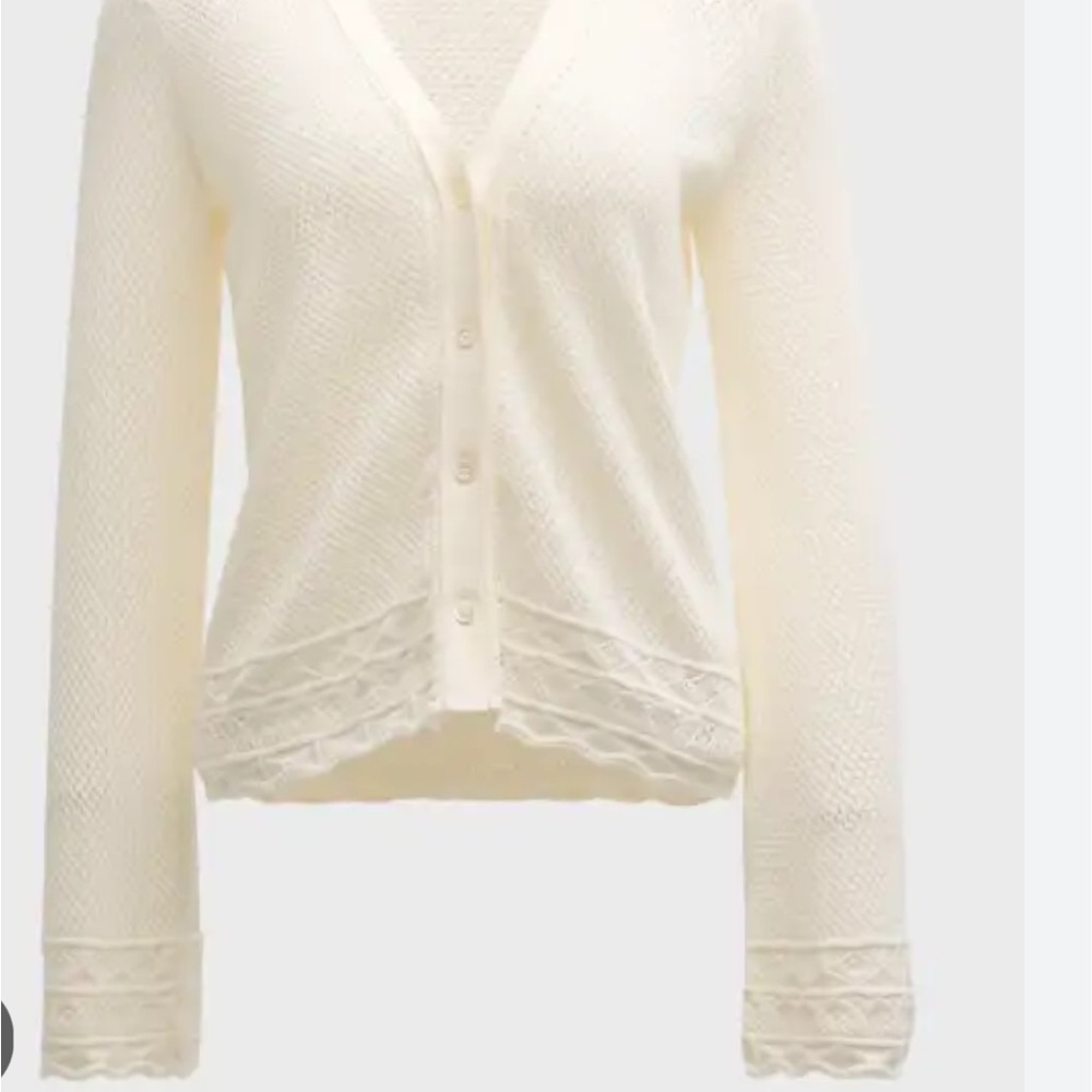 Frame Denim Cream Cardigan Sweater